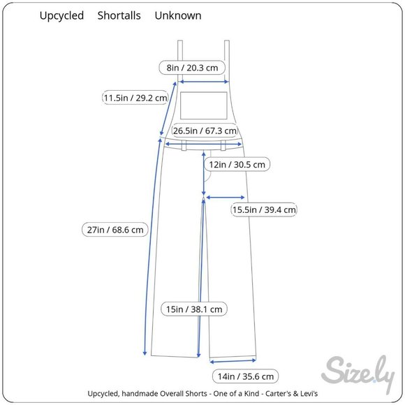 Carters Watch the Wear Levi's Overall Shortalls - Picture 11 of 13